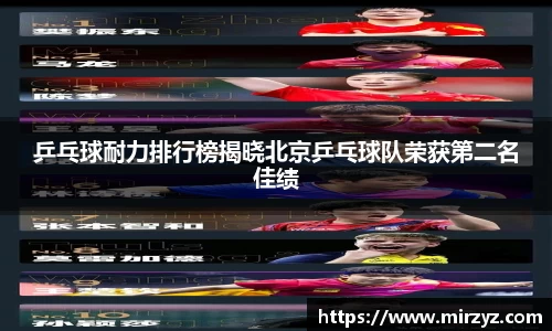 乒乓球耐力排行榜揭晓北京乒乓球队荣获第二名佳绩